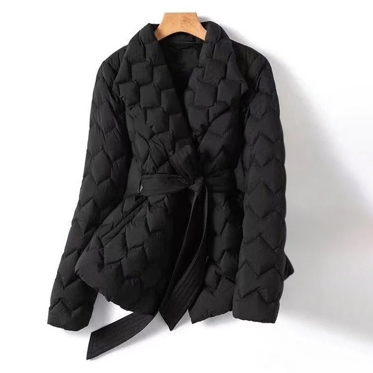 Damen - Steppjacke mit Gürtel - Synthetikmischung - Stylische und bequeme jacke für jede Jahreszeit
