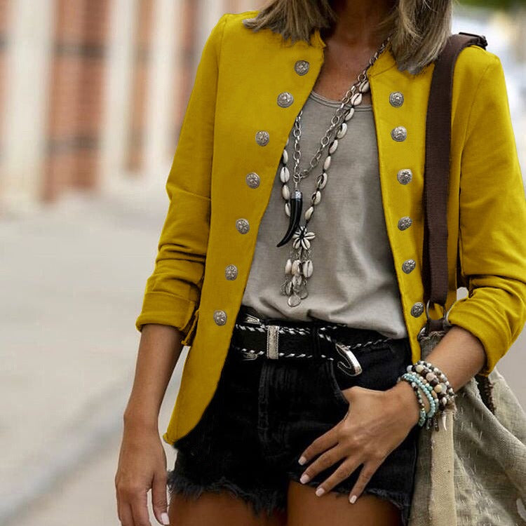 Damen - Maßgeschneiderte Jacke - Strukturierter Webstoff - Elegante Passform für jeden Anlass