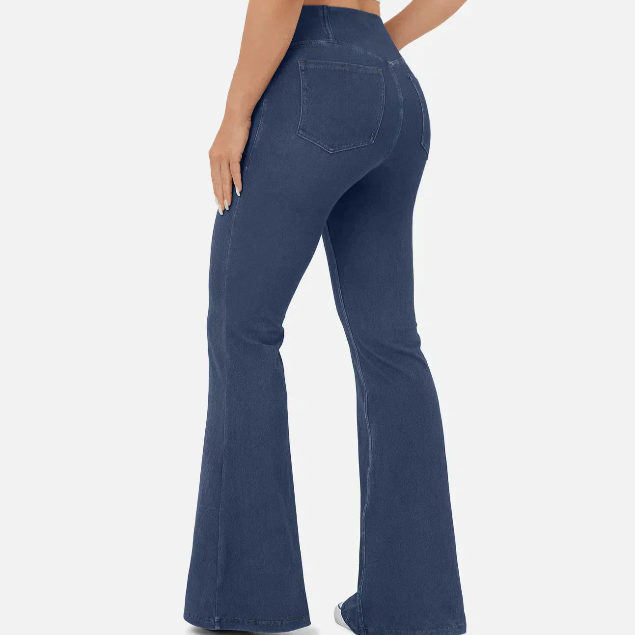 Damen - Schlaghosen mit hoher Taille - Einzigartigen überkreuzten für trendbewusste Outfits