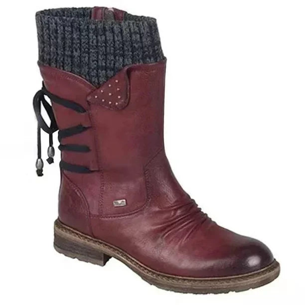 Damen - Winterstiefeletten - Schnürung - Warm und Stylisch für kalte Tage - Bequeme Winterstiefel