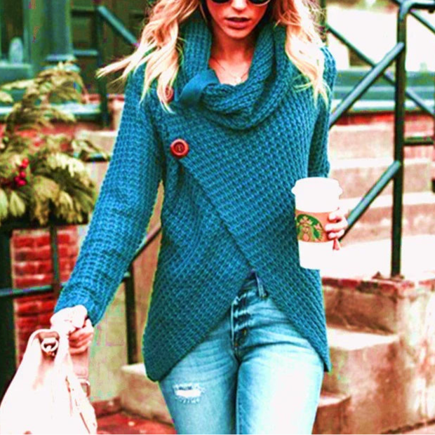 Damen - Strickpullover - Woll - Entspannter Schnitt - Bequemer Modepullover für kuschelige Tage