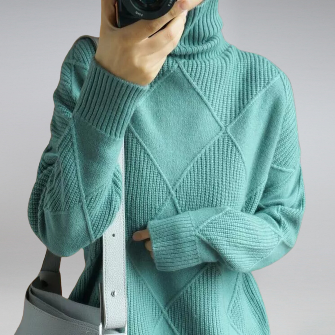 Damen - Strickpullover - Materialmix - Weicher und warmer für gemütliche Wintertage