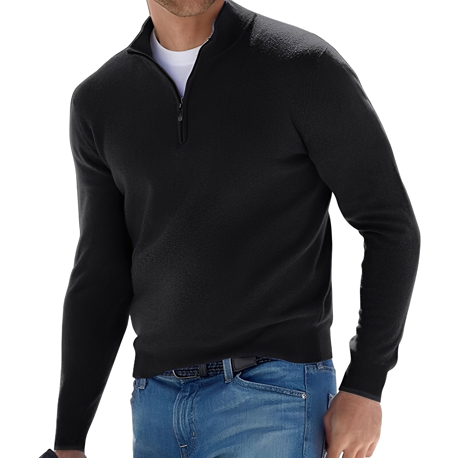 Eliott - Herren-Kaschmirpullover mit Zipper