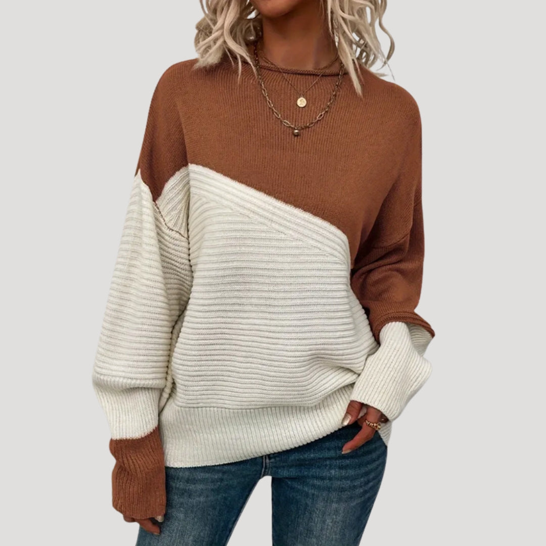 Damen - Übergröße Winterpullover - Gestrickter Stil - Bequeme und Warme Mode für die kalte Jahreszeit