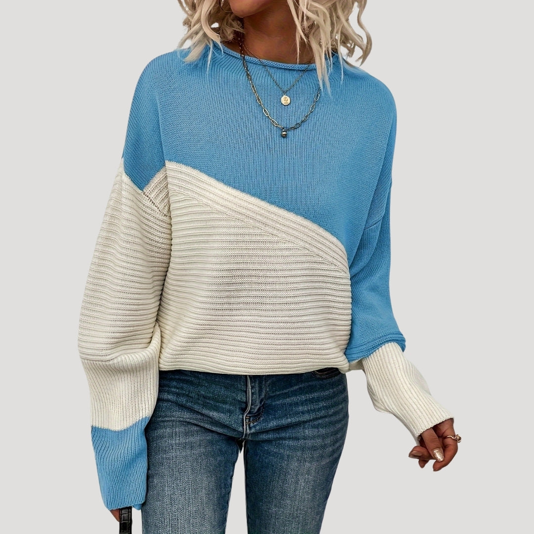 Damen - Übergröße Winterpullover - Gestrickter Stil - Bequeme und Warme Mode für die kalte Jahreszeit