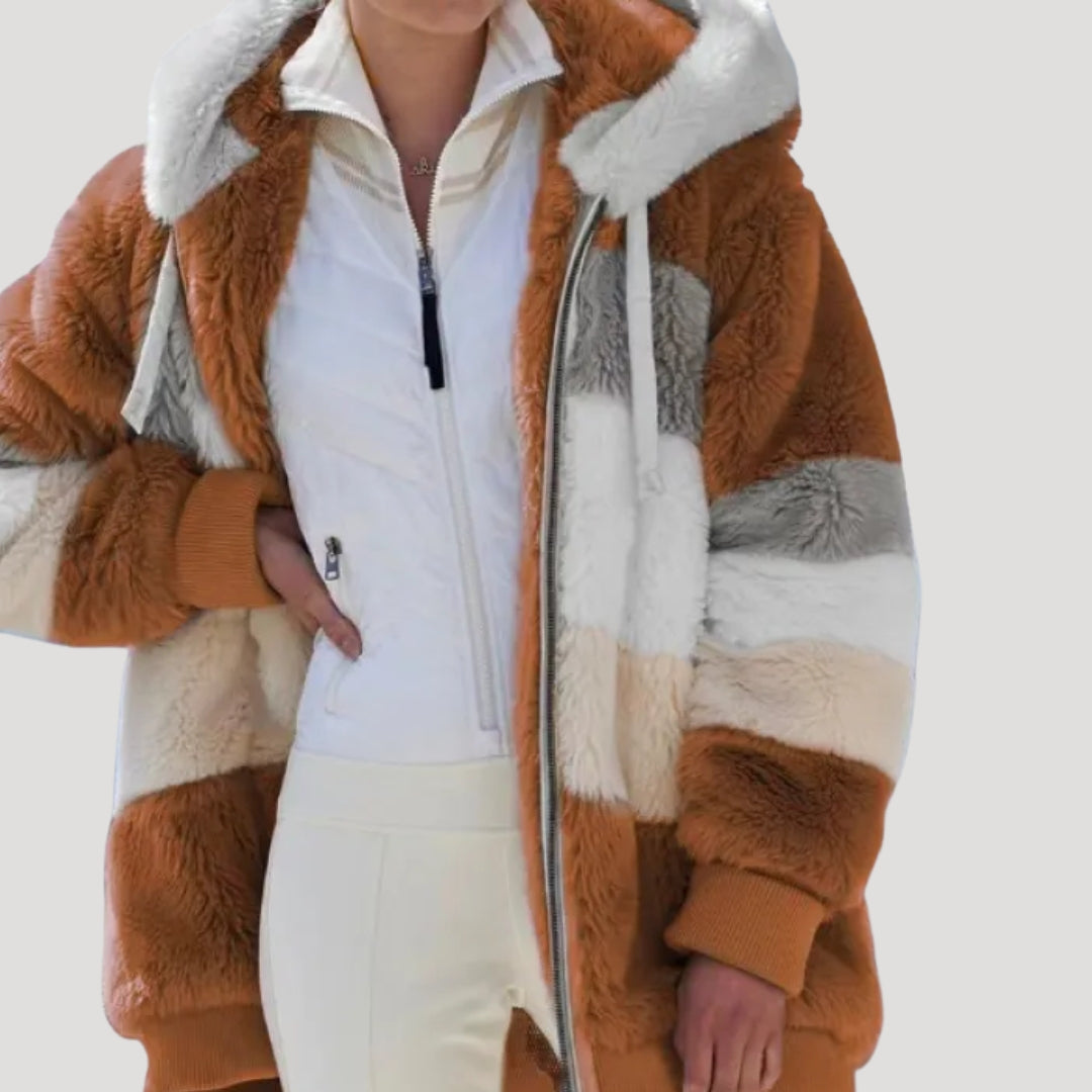 Damen - Winterjacke - Flauschige Kunstpelz - Gemütlicher Stil