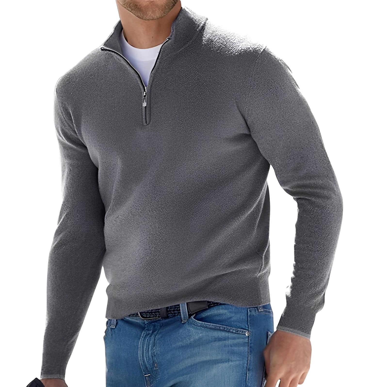 Eliott - Herren-Kaschmirpullover mit Zipper