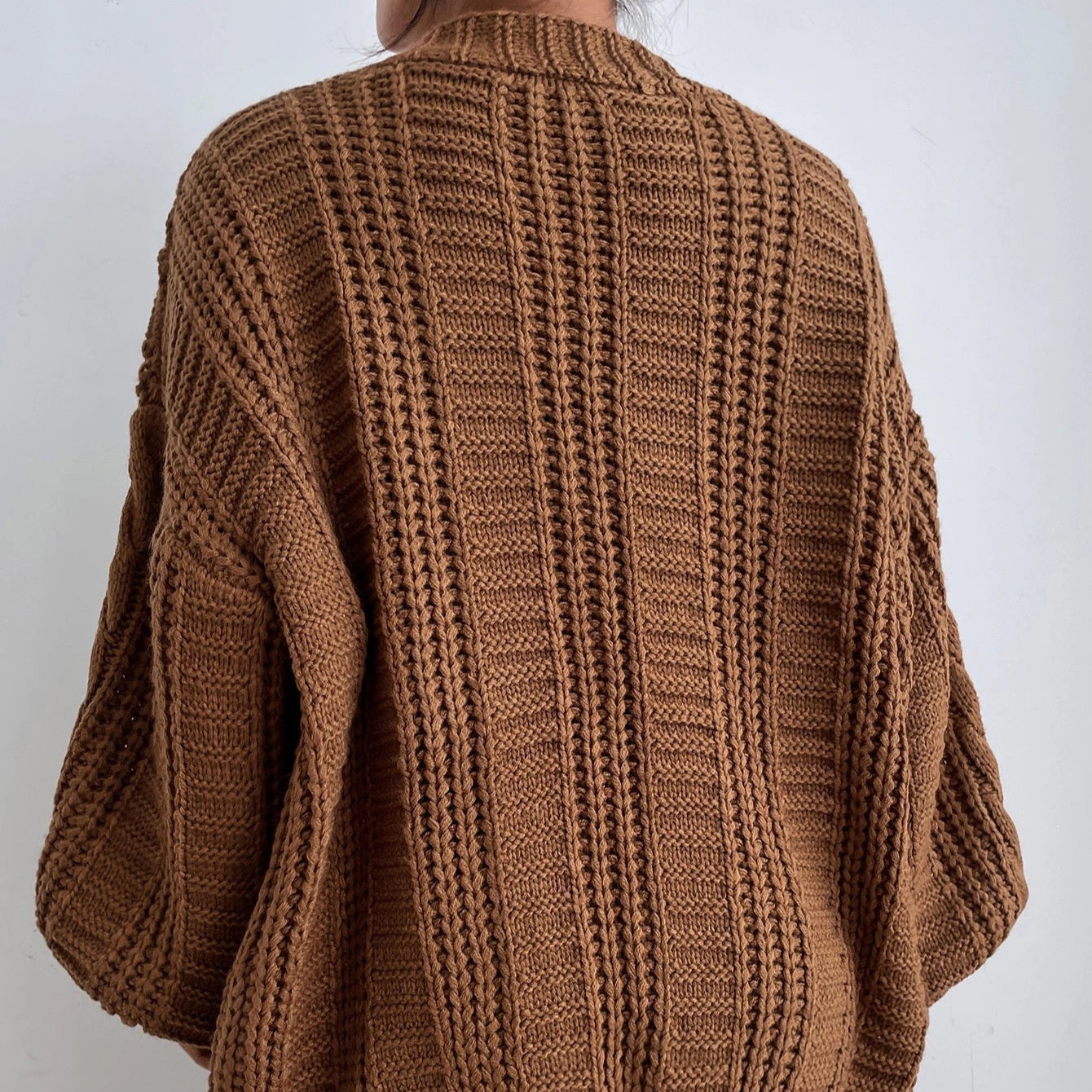 Damen - Strickjacke - Zopfmuster - Bequeme Strickwaren für jeden Anlass - Gemütlicher Style