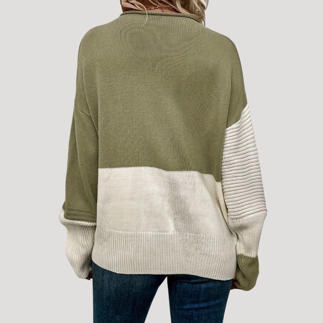 Damen - Übergröße Winterpullover - Gestrickter Stil - Bequeme und Warme Mode für die kalte Jahreszeit