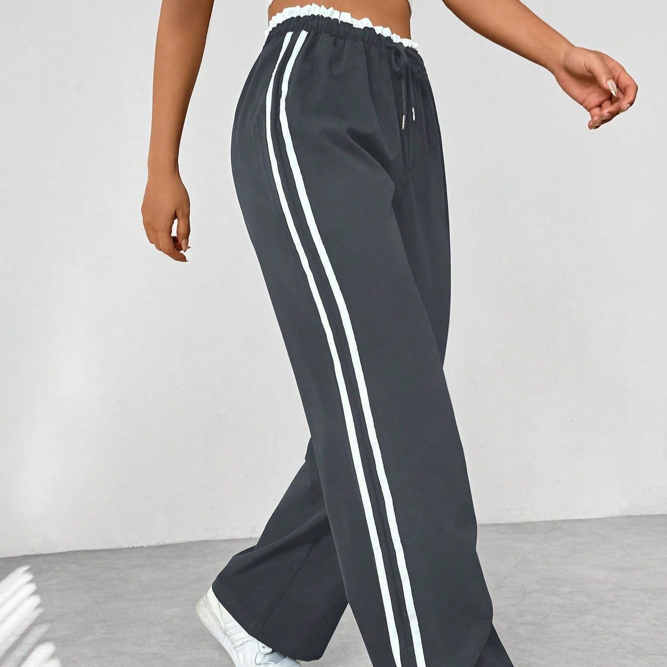 Damen - Hose - Weichem Material - Weit geschnittene - Sportlicher Stil - Bequeme Passform für lässige Mode