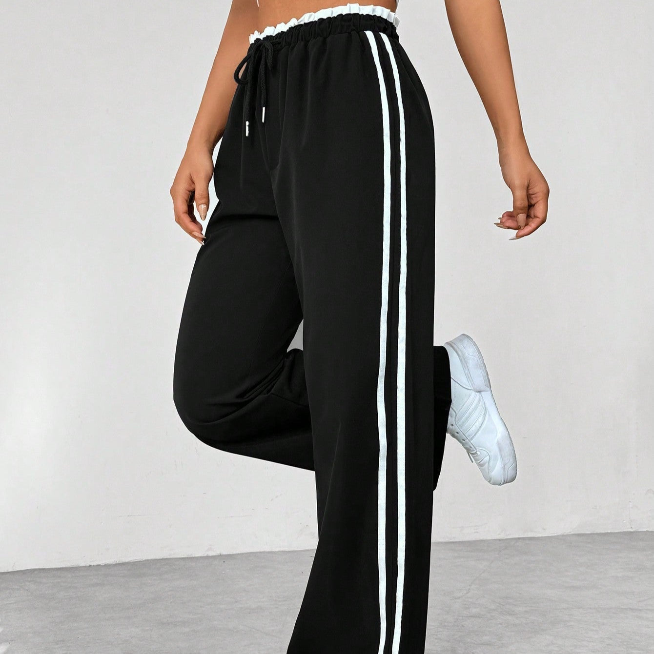Damen - Hose - Weichem Material - Weit geschnittene - Sportlicher Stil - Bequeme Passform für lässige Mode