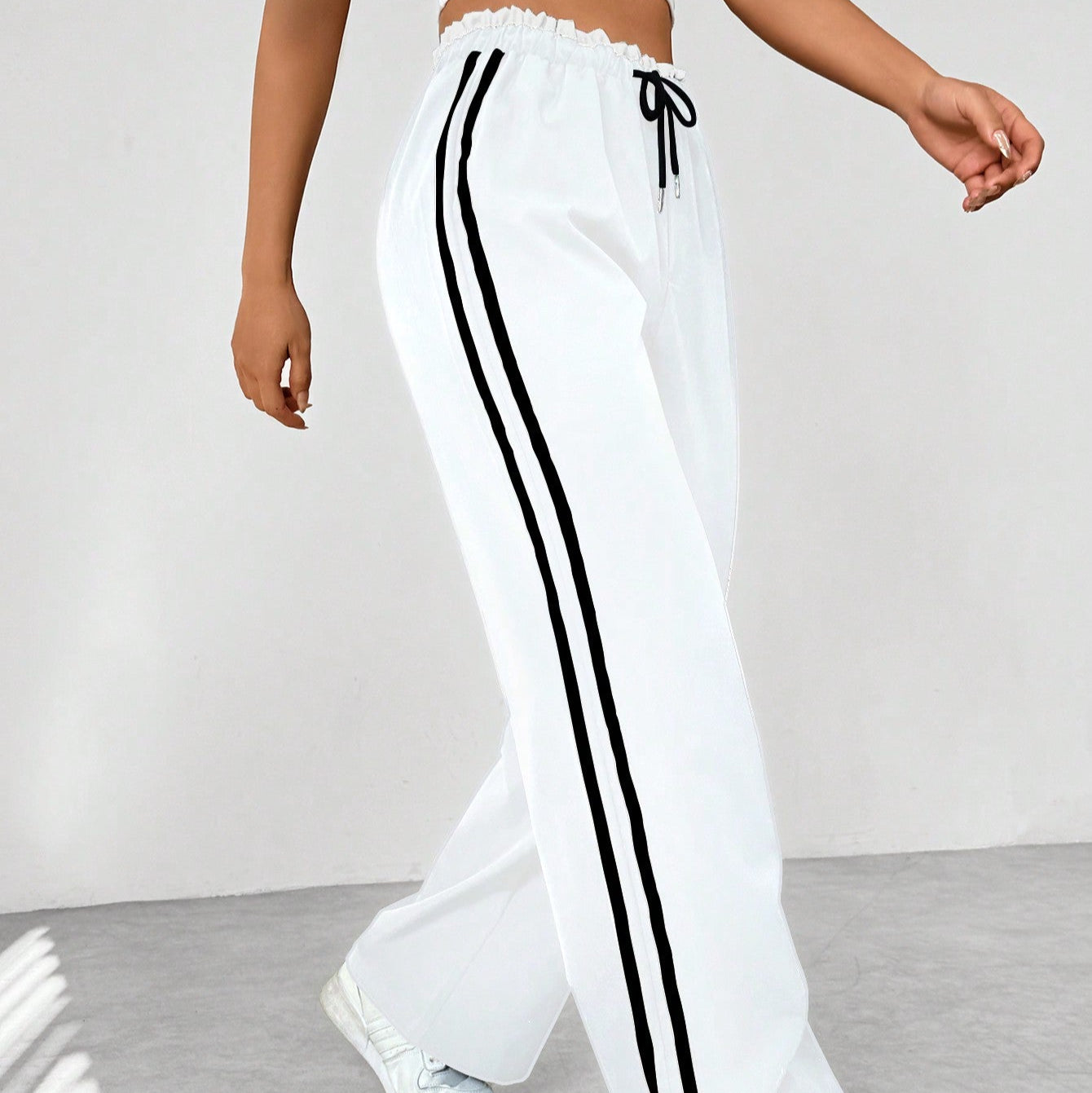 Damen - Hose - Weichem Material - Weit geschnittene - Sportlicher Stil - Bequeme Passform für lässige Mode
