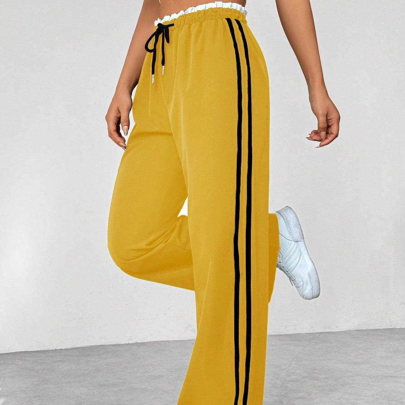 Damen - Hose - Weichem Material - Weit geschnittene - Sportlicher Stil - Bequeme Passform für lässige Mode