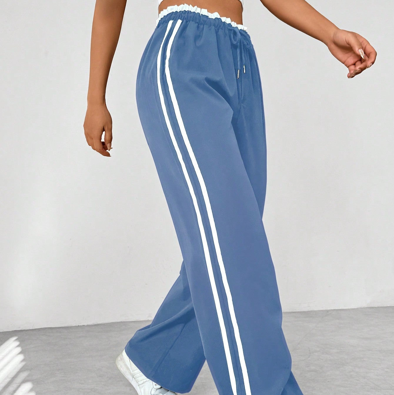 Damen - Hose - Weichem Material - Weit geschnittene - Sportlicher Stil - Bequeme Passform für lässige Mode