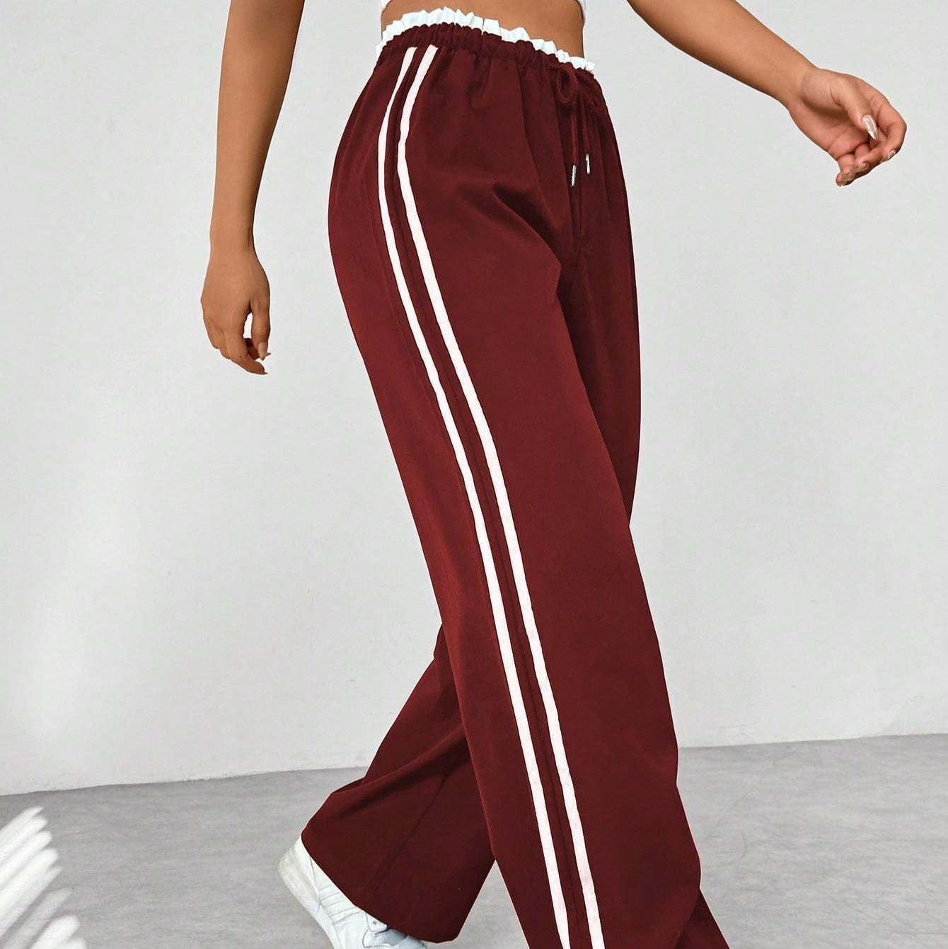 Damen - Hose - Weichem Material - Weit geschnittene - Sportlicher Stil - Bequeme Passform für lässige Mode