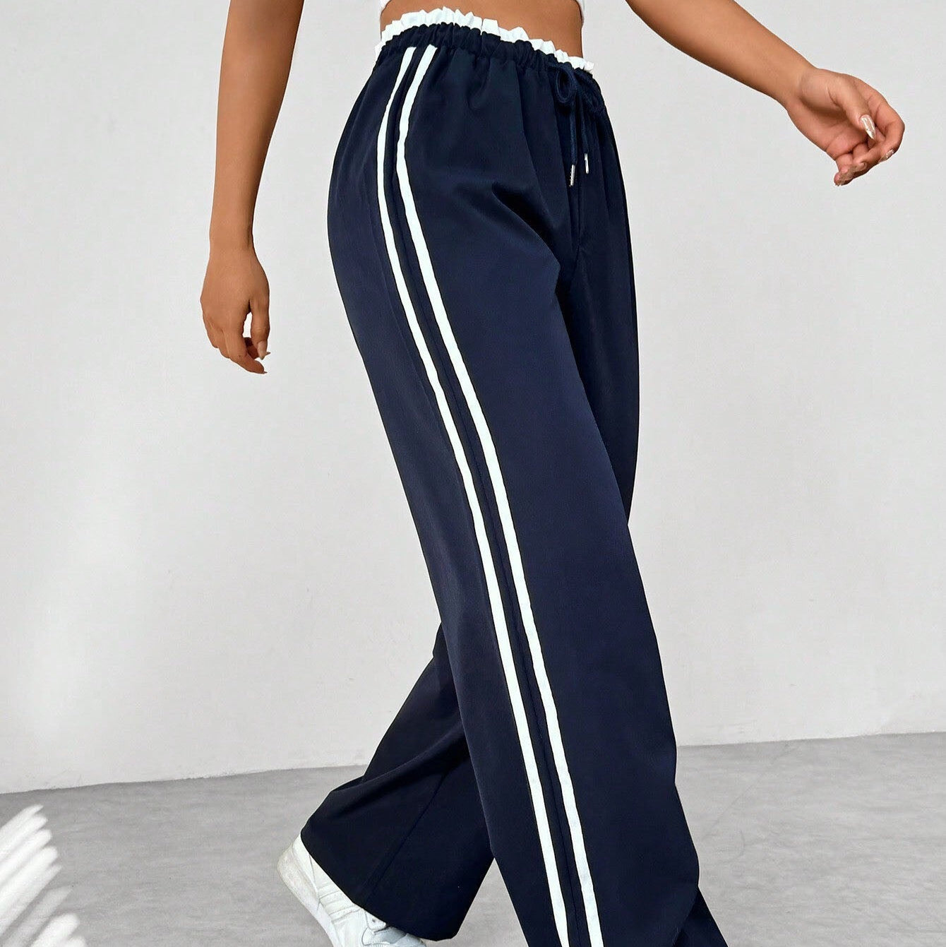 Damen - Hose - Weichem Material - Weit geschnittene - Sportlicher Stil - Bequeme Passform für lässige Mode