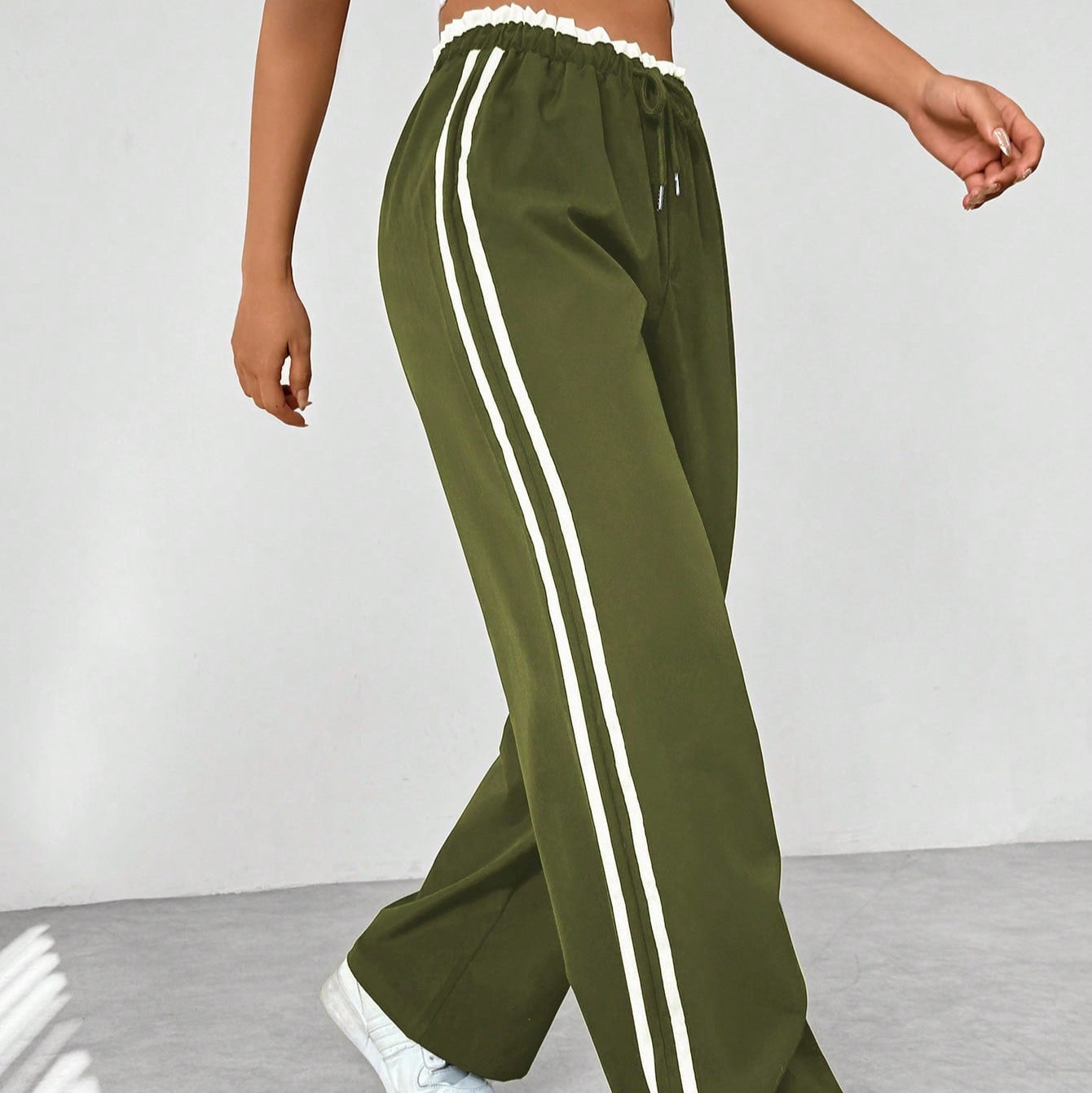 Damen - Hose - Weichem Material - Weit geschnittene - Sportlicher Stil - Bequeme Passform für lässige Mode