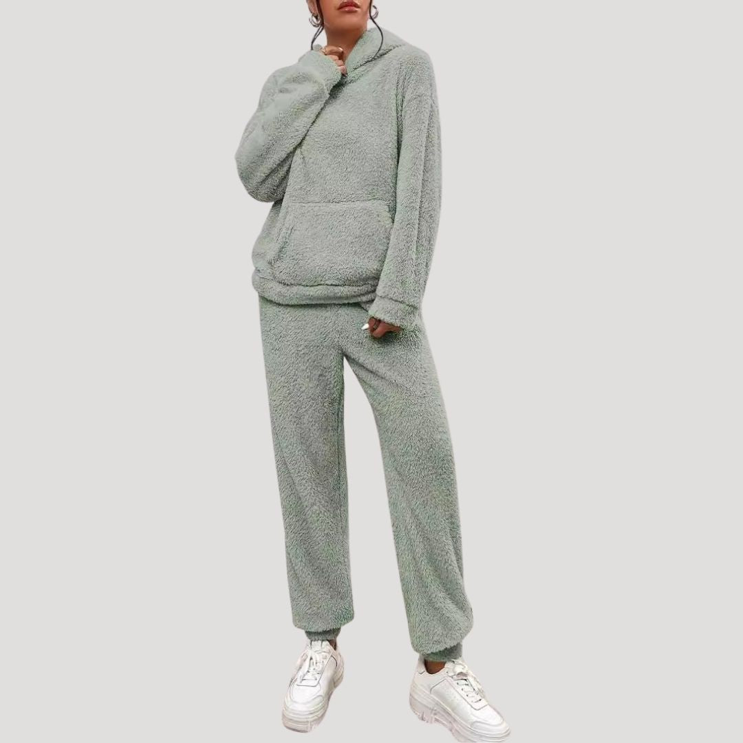 Damen - Loungewear Set - Fleece -Bequem & Warm - Winter Trainingsanzug