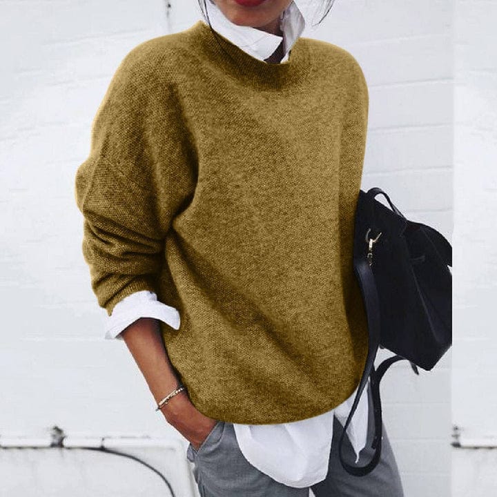 Damen - Pullover - Weichen Strick - Rundhalsausschnitt, Langarm - Bequemer und stilvoller Pullover für jede Gelegenheit