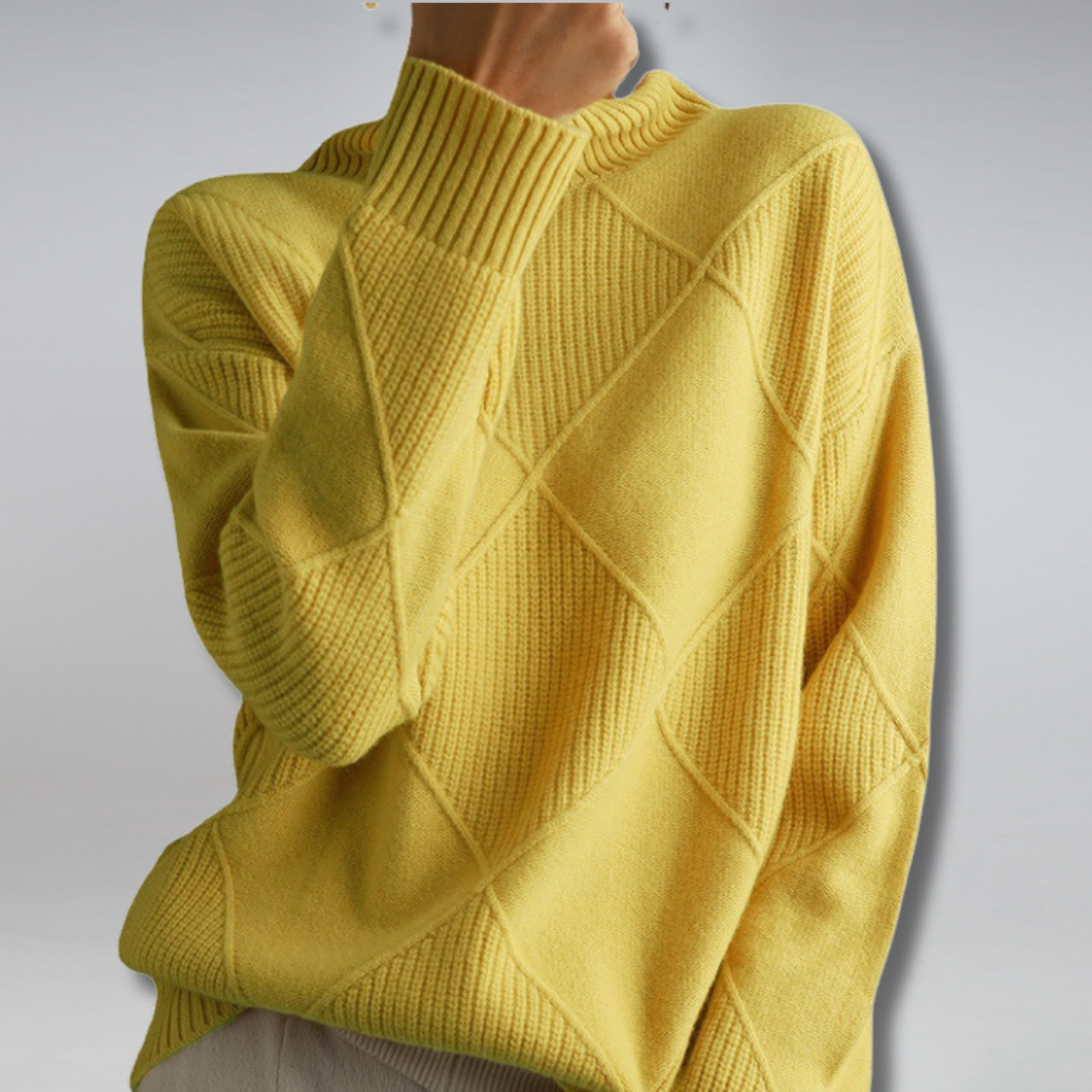 Damen - Strickpullover - Materialmix - Weicher und warmer für gemütliche Wintertage