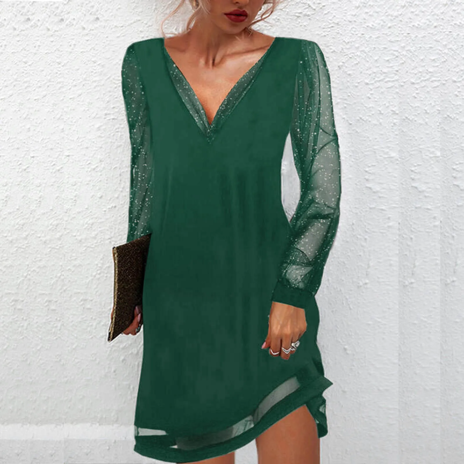 Damen - Kleid - Hochwertiger Polyester - Elegantes formelles Abendkleid - Stilvolles Design für besondere Anlässe