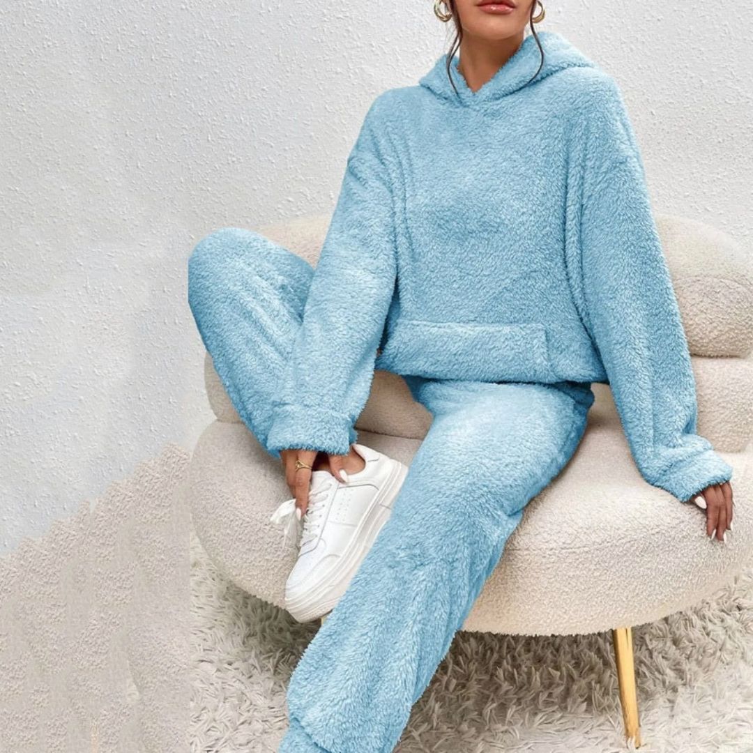 Damen - Loungewear Set - Fleece -Bequem & Warm - Winter Trainingsanzug