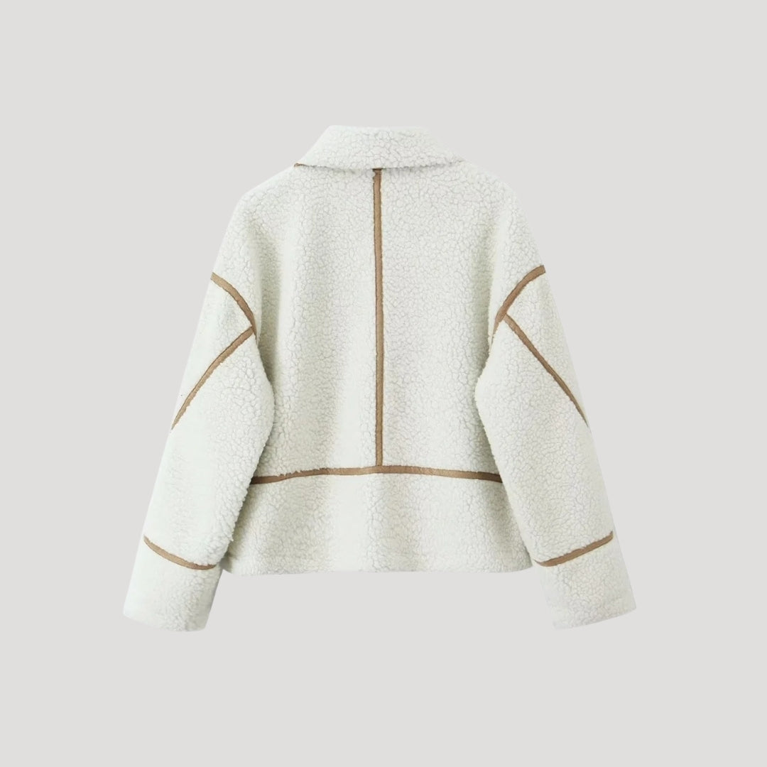 Damen - Fleecejacke - Bequemer Teddy Borg Style - Warme und Gemütliche Jacke für jeden Anlass