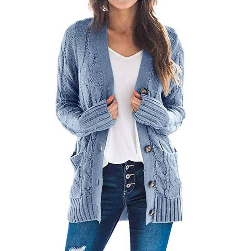 Damen - Strickjacke - Lockere Passform - Wollmischung - Bequeme und stilvolle Oberbekleidung