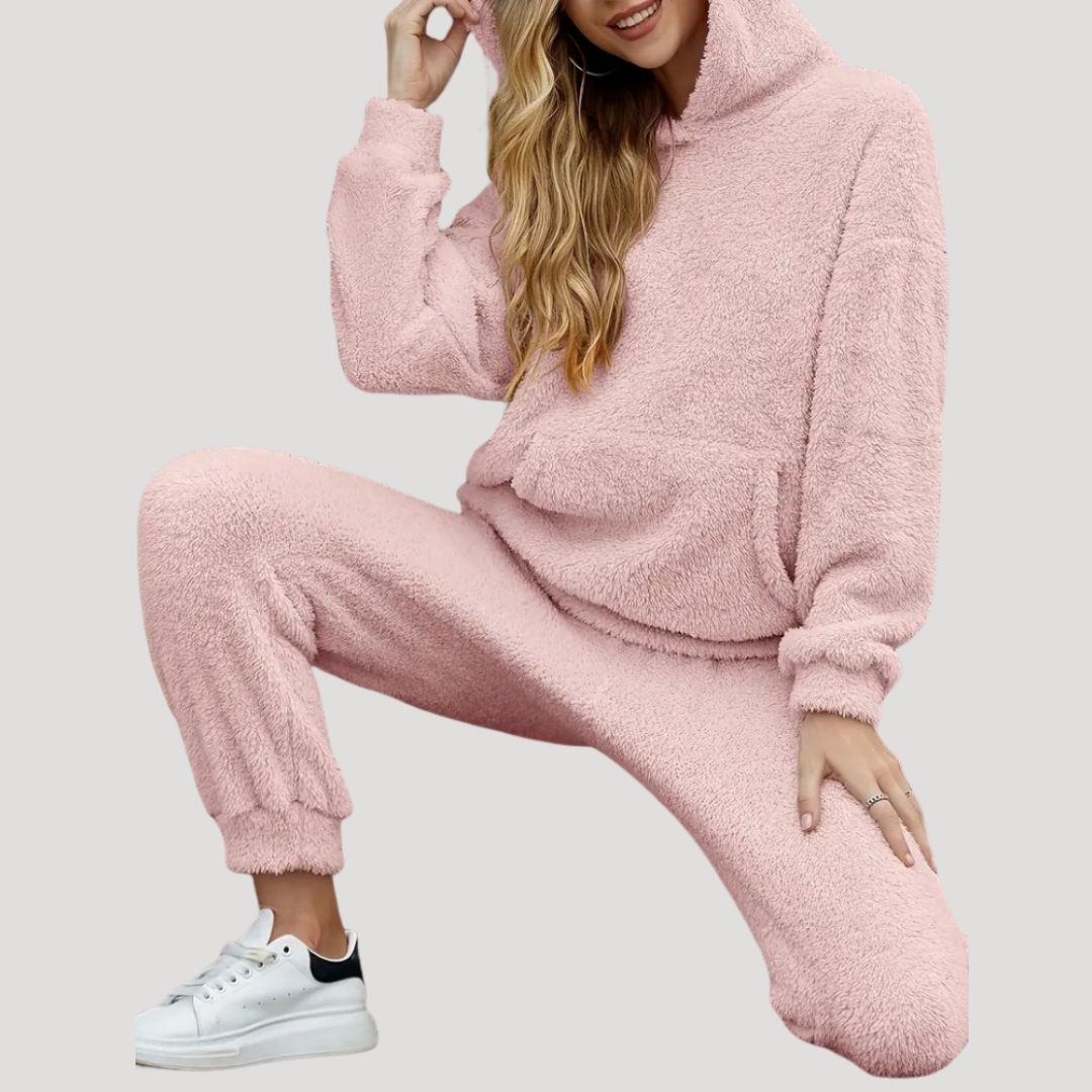 Damen - Loungewear Set - Fleece -Bequem & Warm - Winter Trainingsanzug