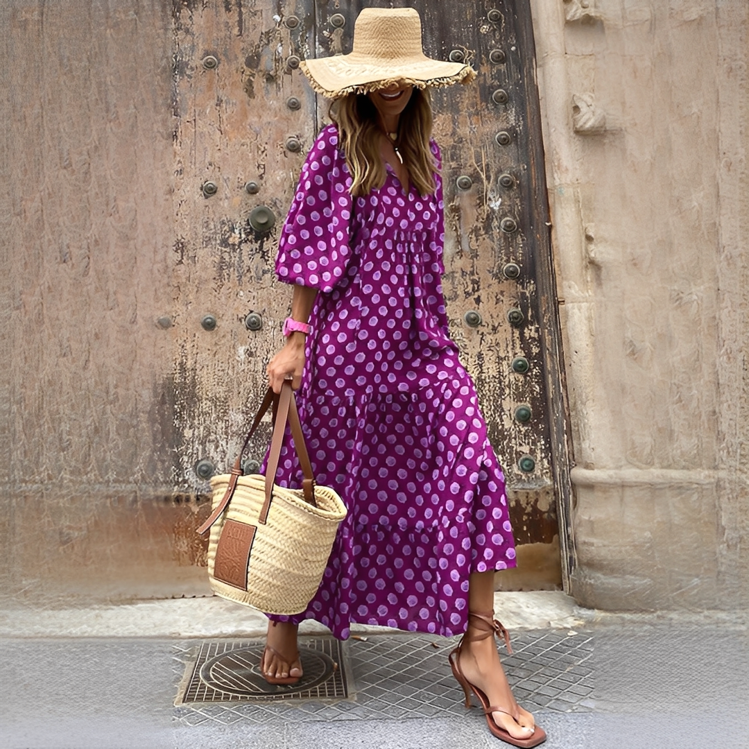 Menchie - Langes Damen-Boho-Kleid