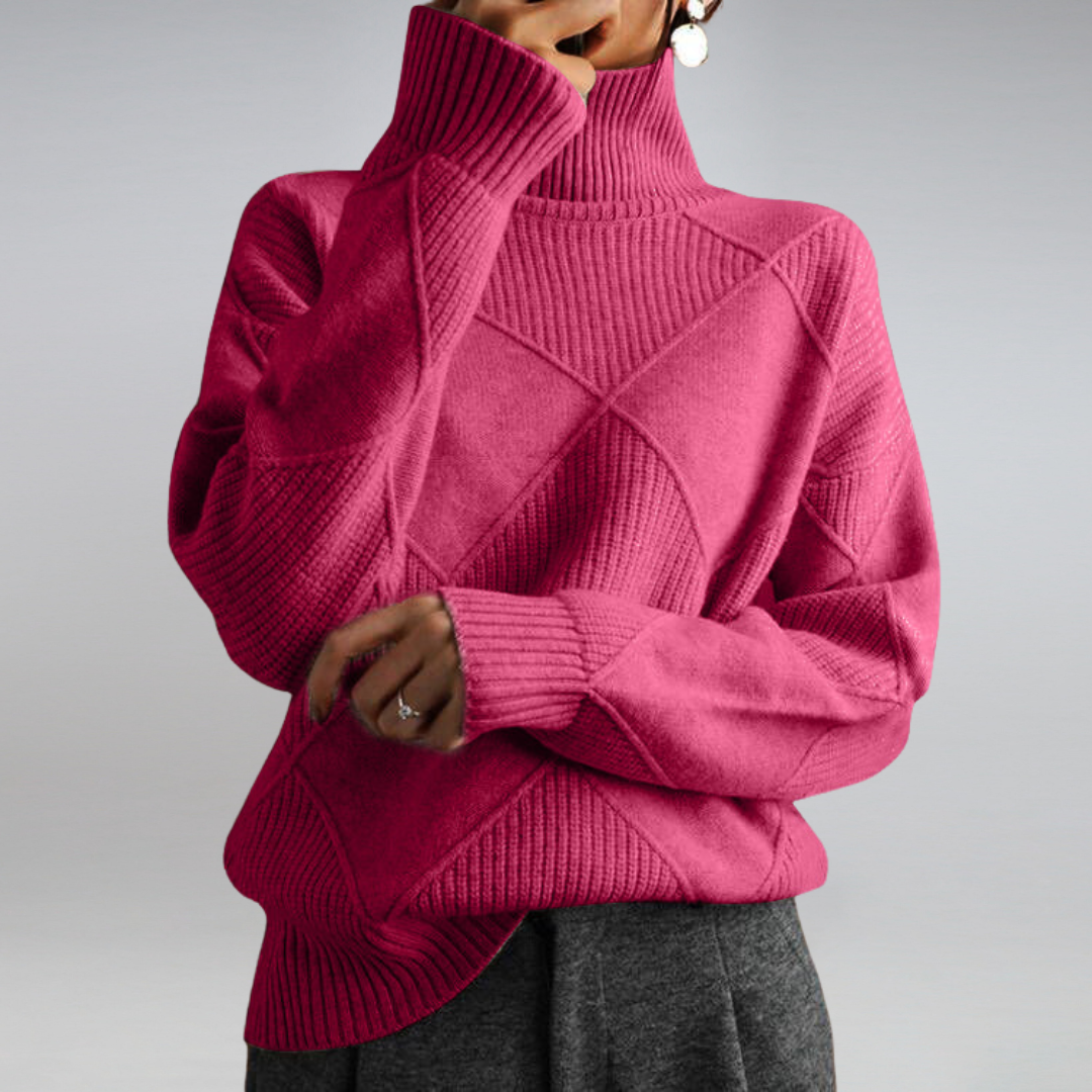 Damen - Strickpullover - Materialmix - Weicher und warmer für gemütliche Wintertage