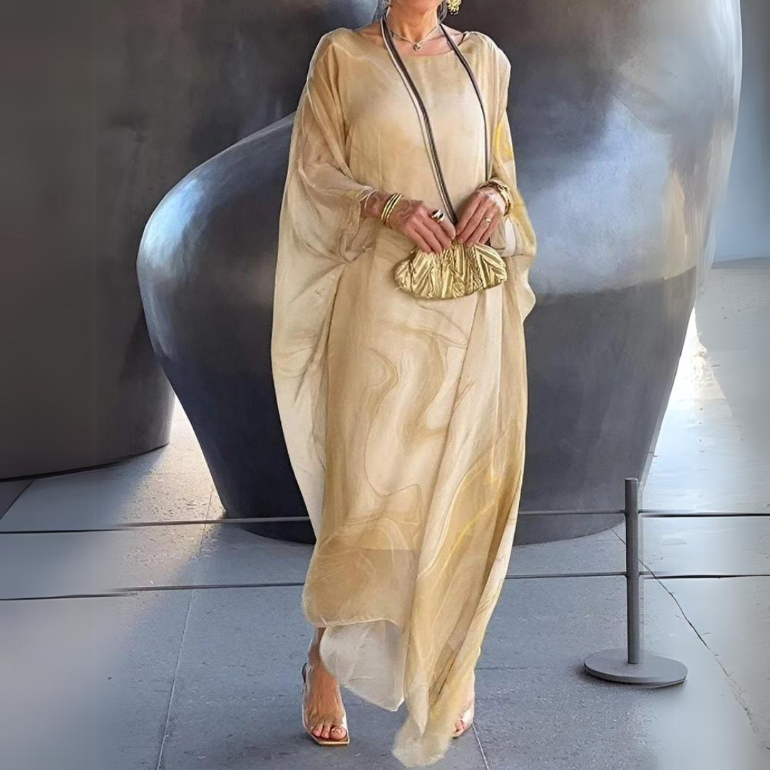 Aurora – Schickes Chiffon-Seidenkleid