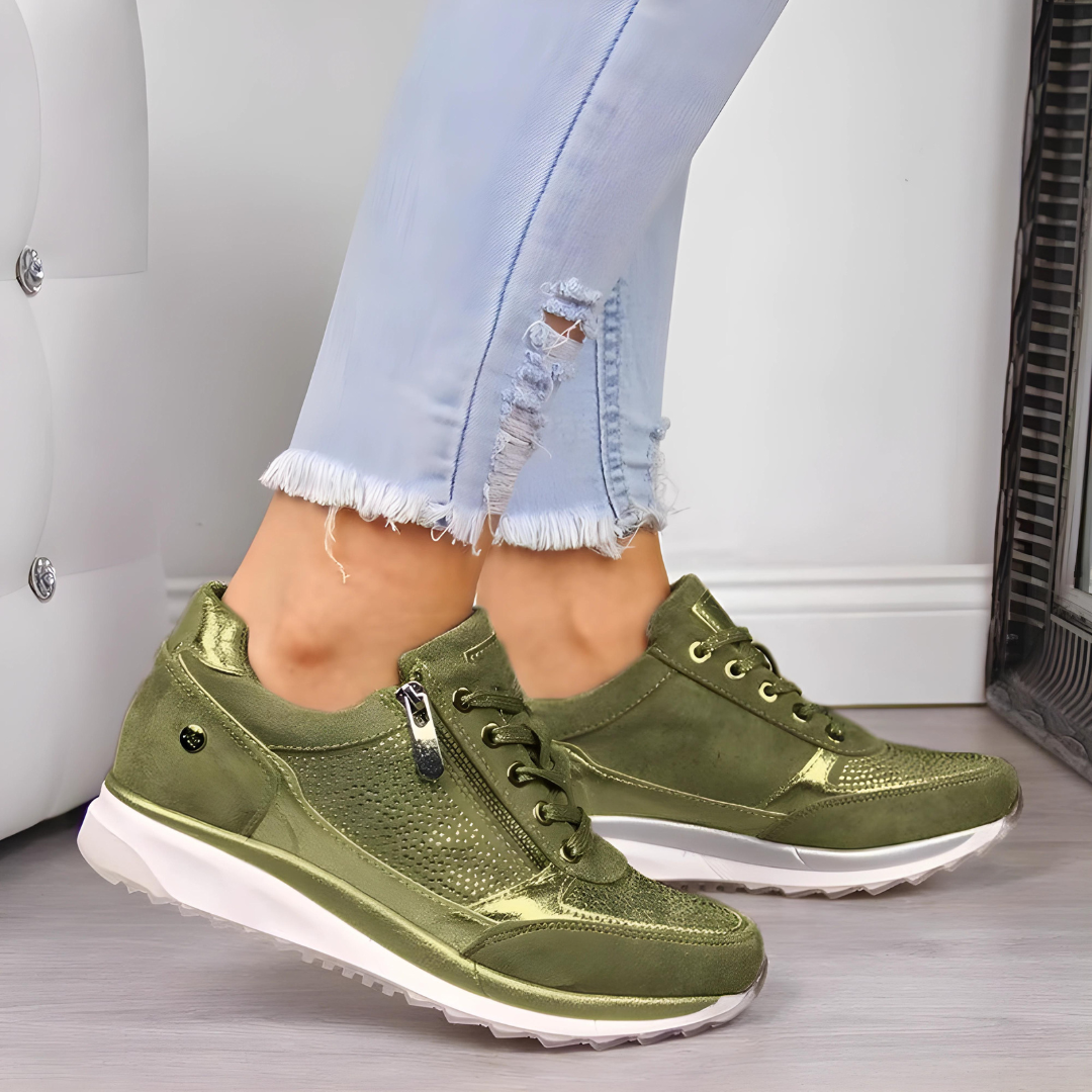 Damen - Bequeme Schuhe - Atmungsaktives Material - Ganztägigen Komfort - Ideal für aktive Outfits