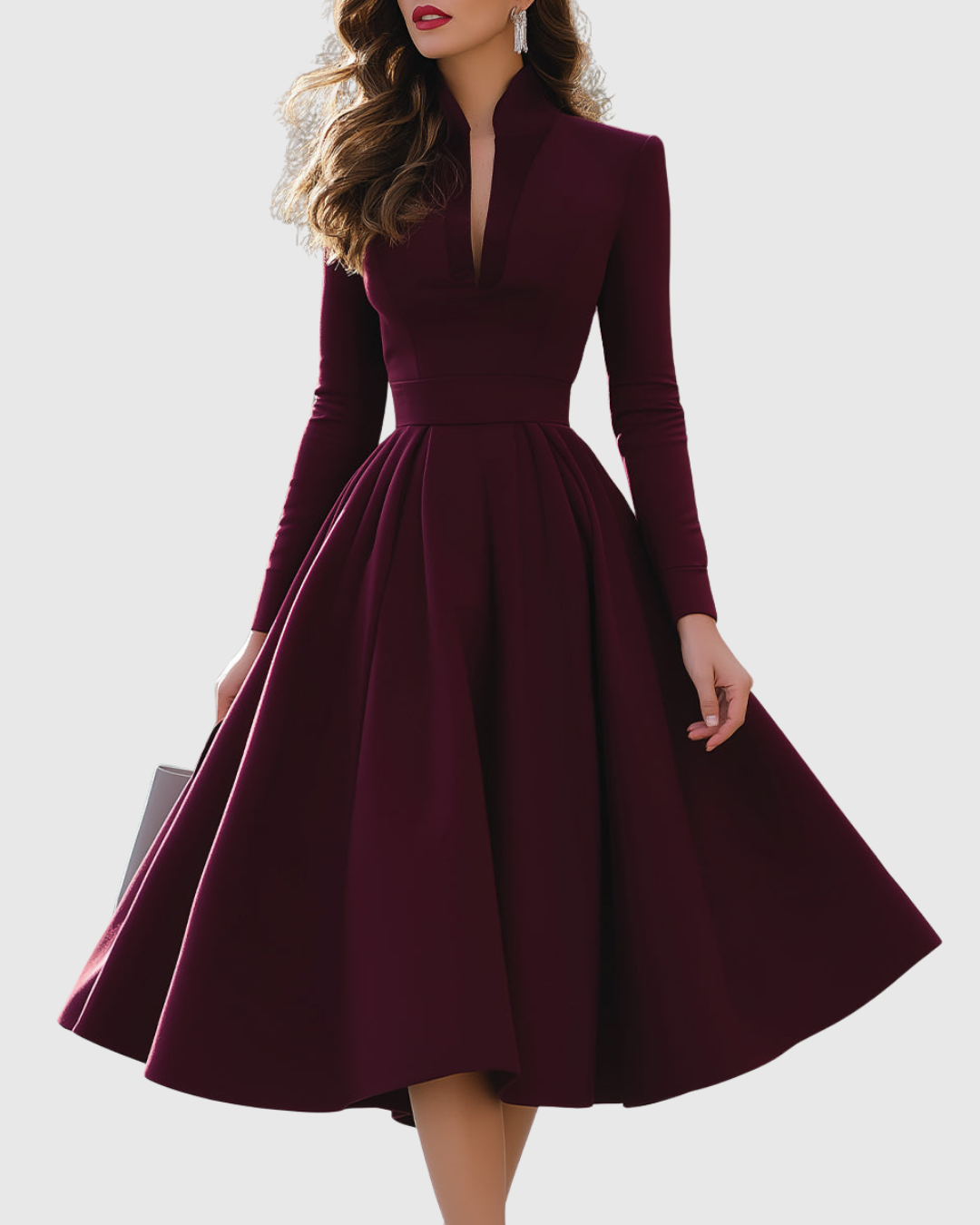 Isabeau – Stilvolles Midi-Kleid mit tailliertem Schnitt