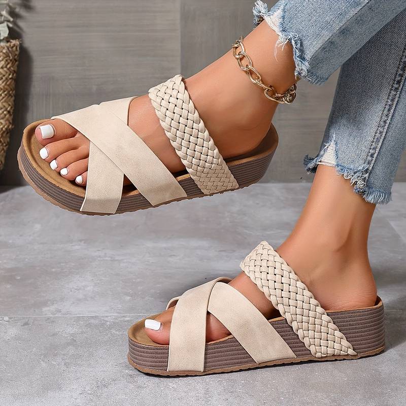 Damen - Bequeme Sandalen - Hochwertigen Materialien - Stylische, stützende Schuhe für den ganzen Tag