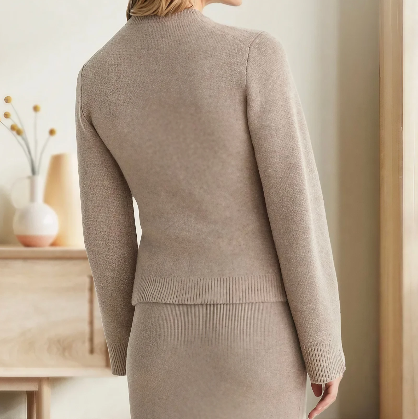 Damen - Strickjacke - Ausgestellten Ärmeln - Bequemer Casual-Stil - Ideal für jede Gelegenheit