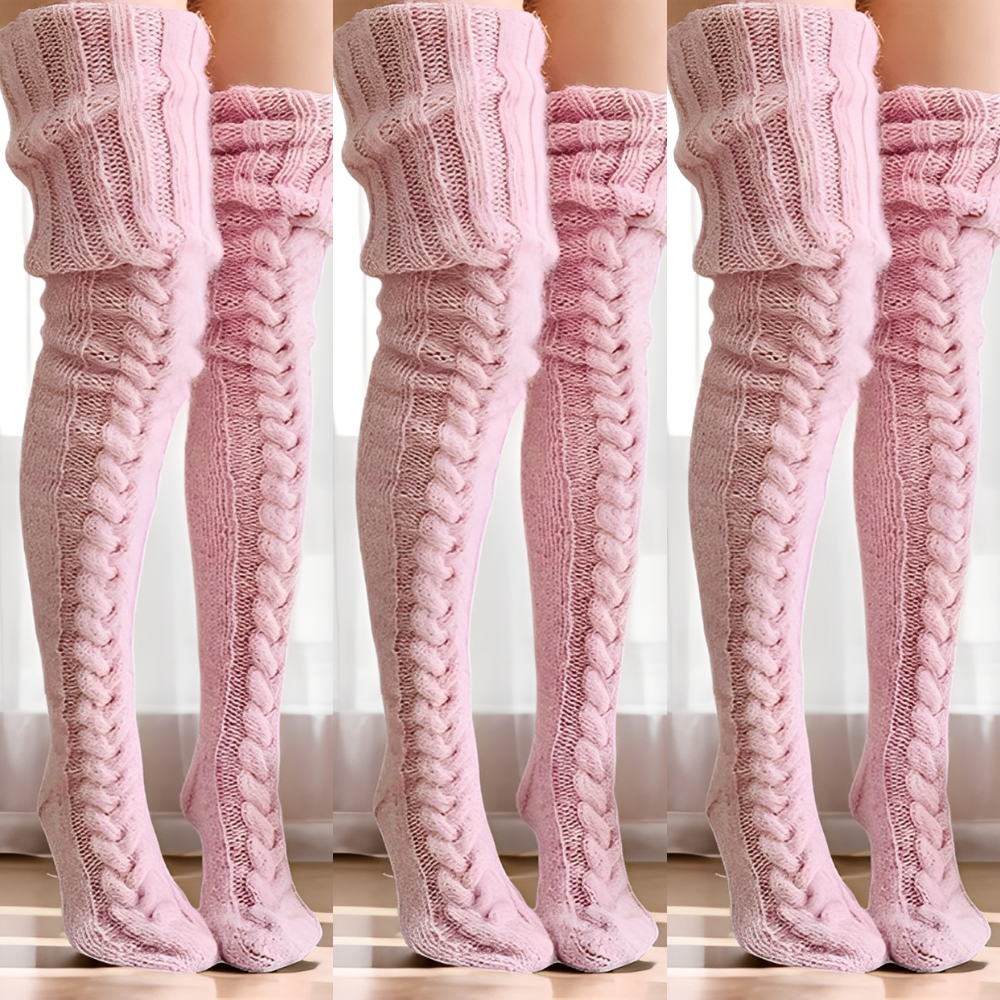 Hailee - Bequeme, warme gestrickte Overknee-Socken für Damen
