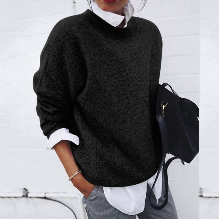 Damen - Pullover - Weichen Strick - Rundhalsausschnitt, Langarm - Bequemer und stilvoller Pullover für jede Gelegenheit