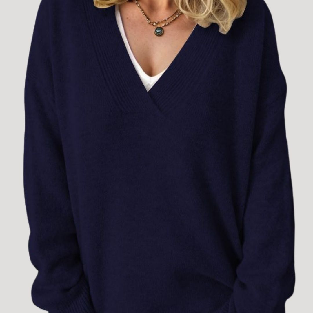 Damen - Übergroßer Strickpulli - Winterstil - Wasserdicht und Warm - Perfekt für kalte Tage