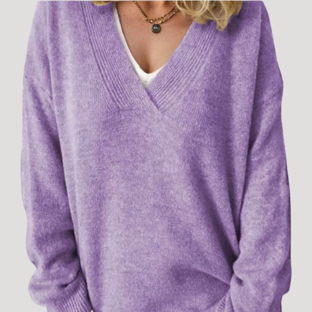 Damen - Übergroßer Strickpulli - Winterstil - Wasserdicht und Warm - Perfekt für kalte Tage