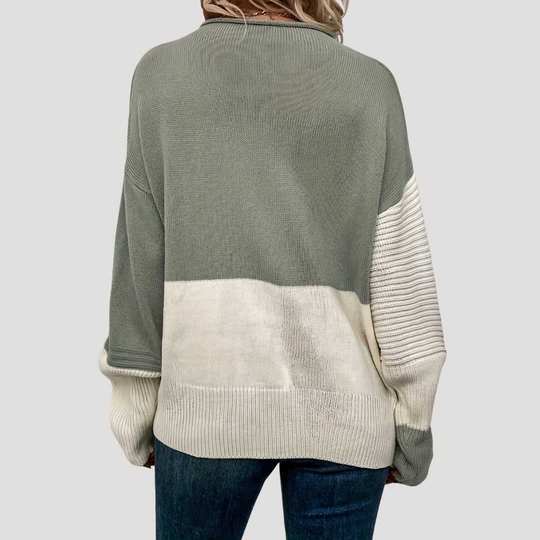 Damen - Übergröße Winterpullover - Gestrickter Stil - Bequeme und Warme Mode für die kalte Jahreszeit