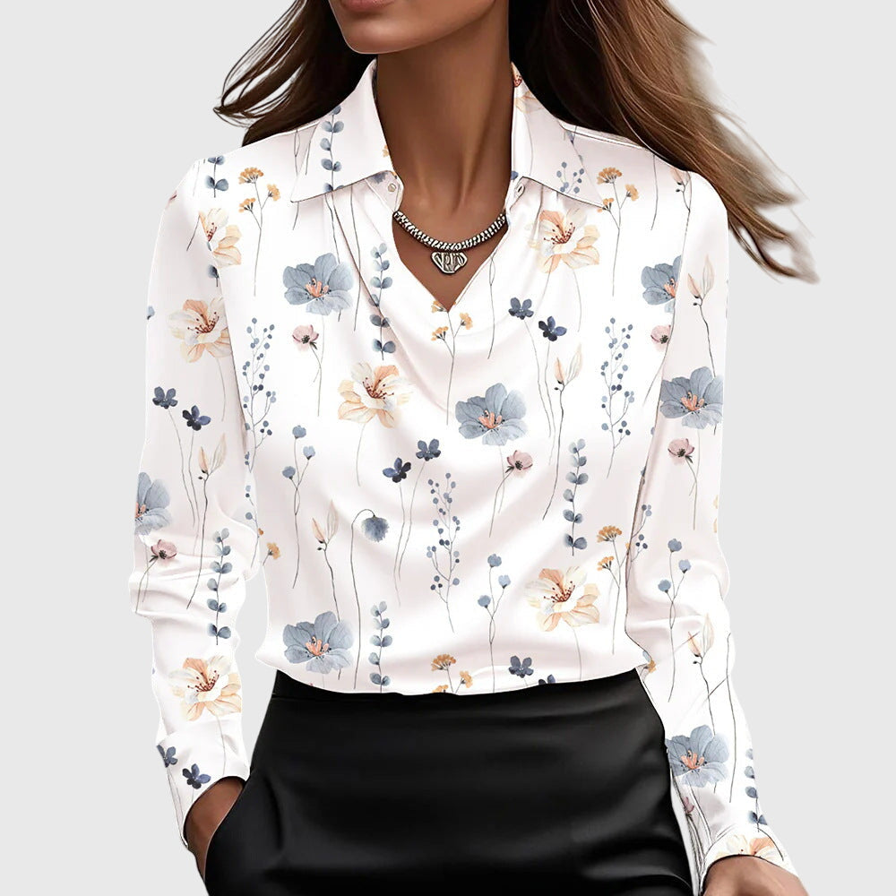 Damen - Elegante Bluse - Leichtes Stoff - Fließendes Design - Stylisches Top für jeden Tag