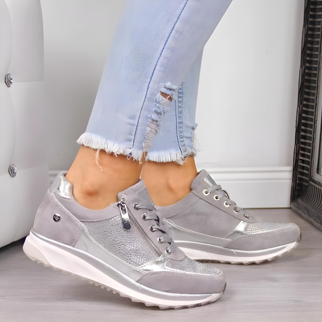 Damen - Bequeme Schuhe - Atmungsaktives Material - Ganztägigen Komfort - Ideal für aktive Outfits