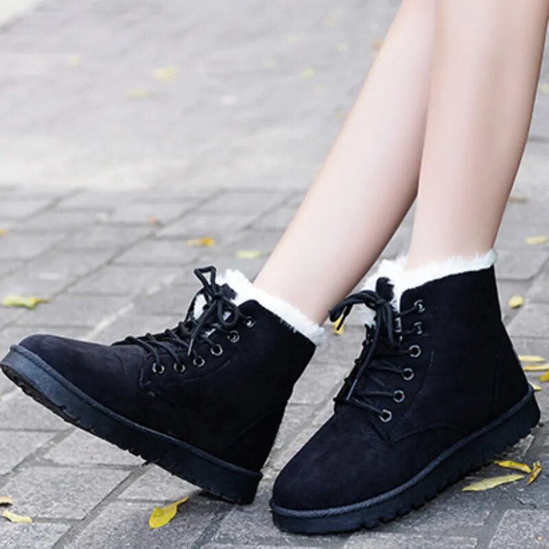 Damen - Schnürstiefeletten - Rutschfest & Bequem - Modische Stiefeletten für jeden Anlass