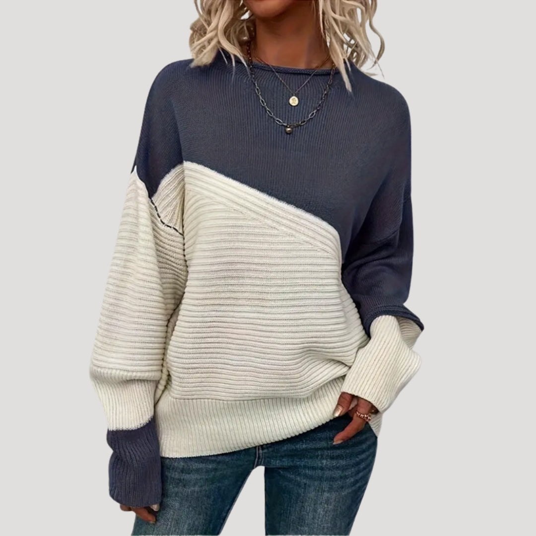 Damen - Übergröße Winterpullover - Gestrickter Stil - Bequeme und Warme Mode für die kalte Jahreszeit