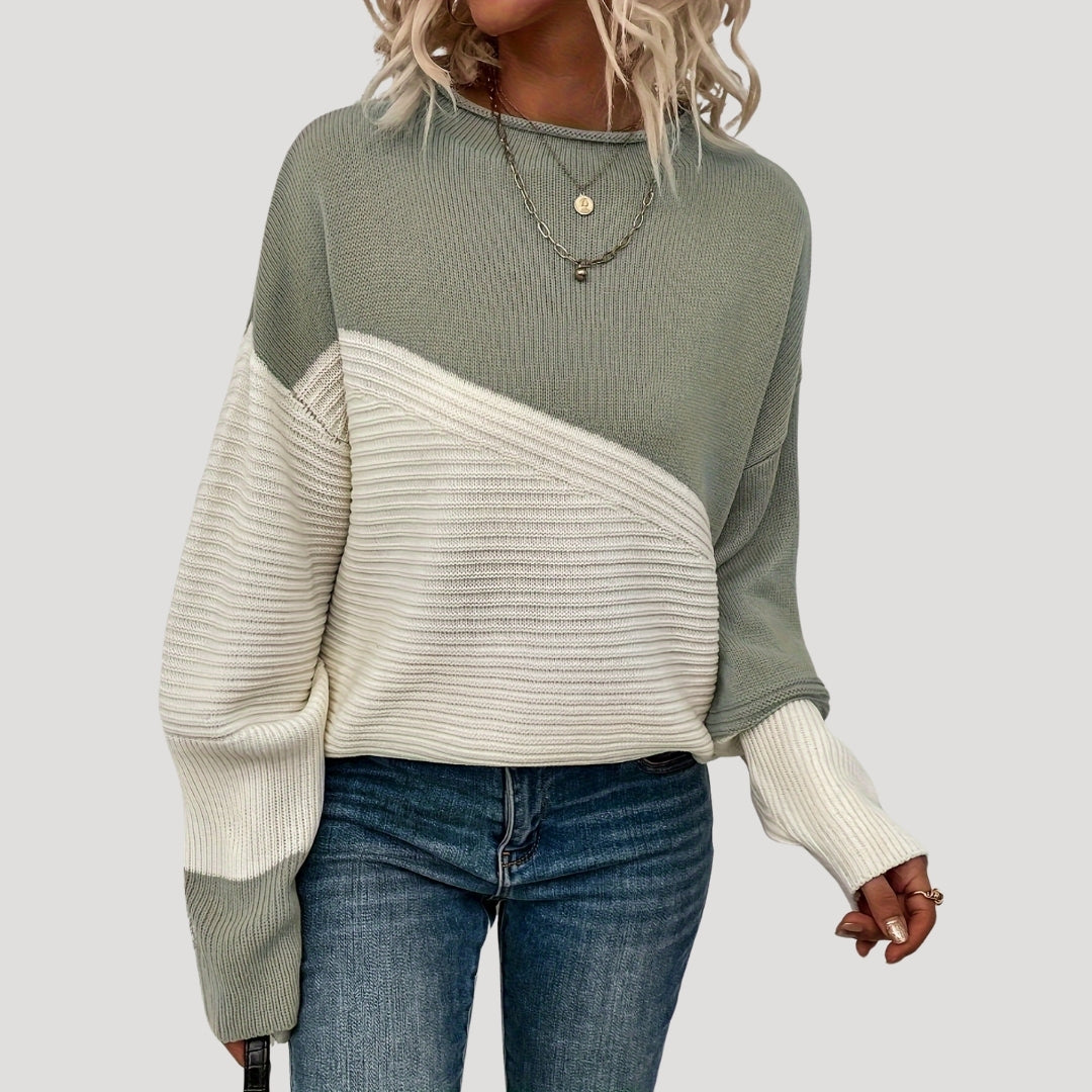 Damen - Übergröße Winterpullover - Gestrickter Stil - Bequeme und Warme Mode für die kalte Jahreszeit