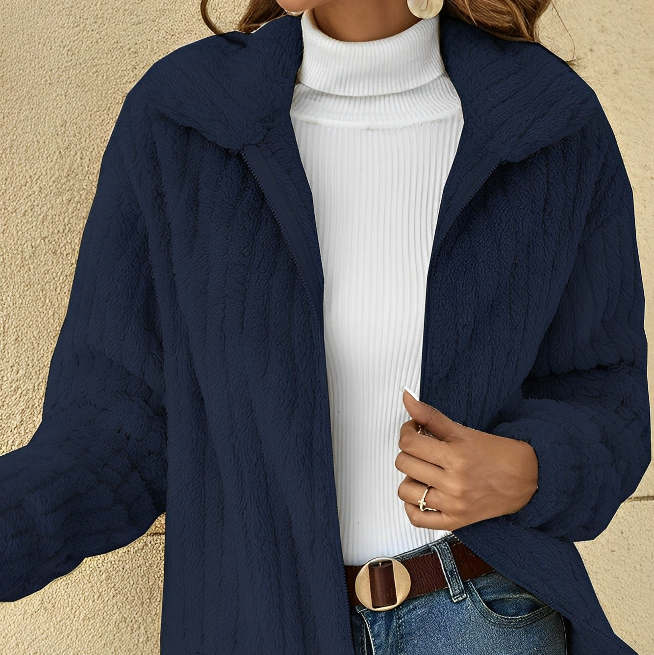 Damen - Teddy Mantel - Kuscheliger Stil für kalte Tage - Modischer Winterbegleiter