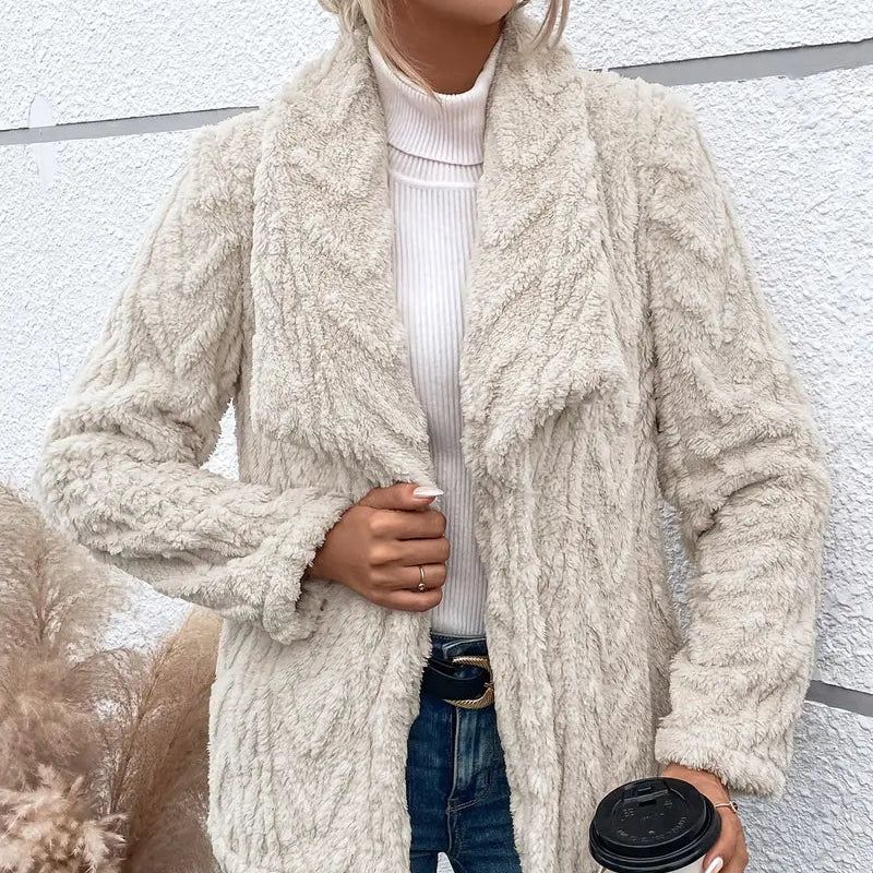 Damen - Fleece Jacke - Bequemer Stoff - Offene Design - Ideal für Freizeit und Outdoor-Aktivitäten