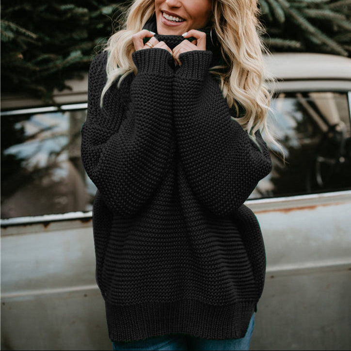 Damen - Rollkragenpullover - Weicher Strickstoff - Gemütliche Strickmode für stilvolle Looks