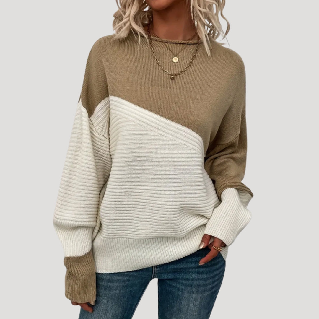 Damen - Übergröße Winterpullover - Gestrickter Stil - Bequeme und Warme Mode für die kalte Jahreszeit